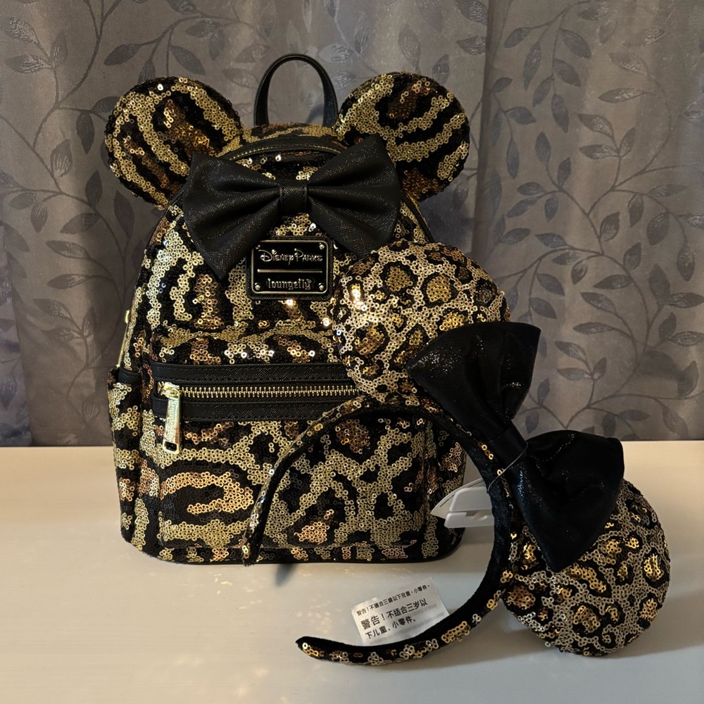 🎉Host Pick 🎉 Disney - Leopard Print Loungefly and Ear Set